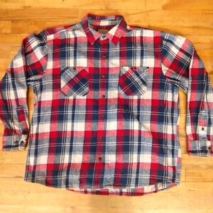 Schmidt Work Wear. Heavy Duty. Men's Red and Blue Plaid Shirt